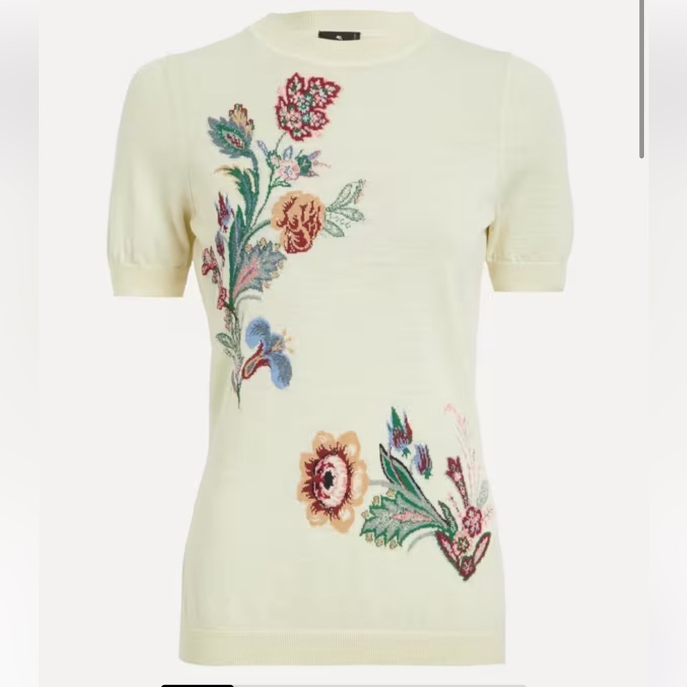 Etro Floral Jacquard Tee